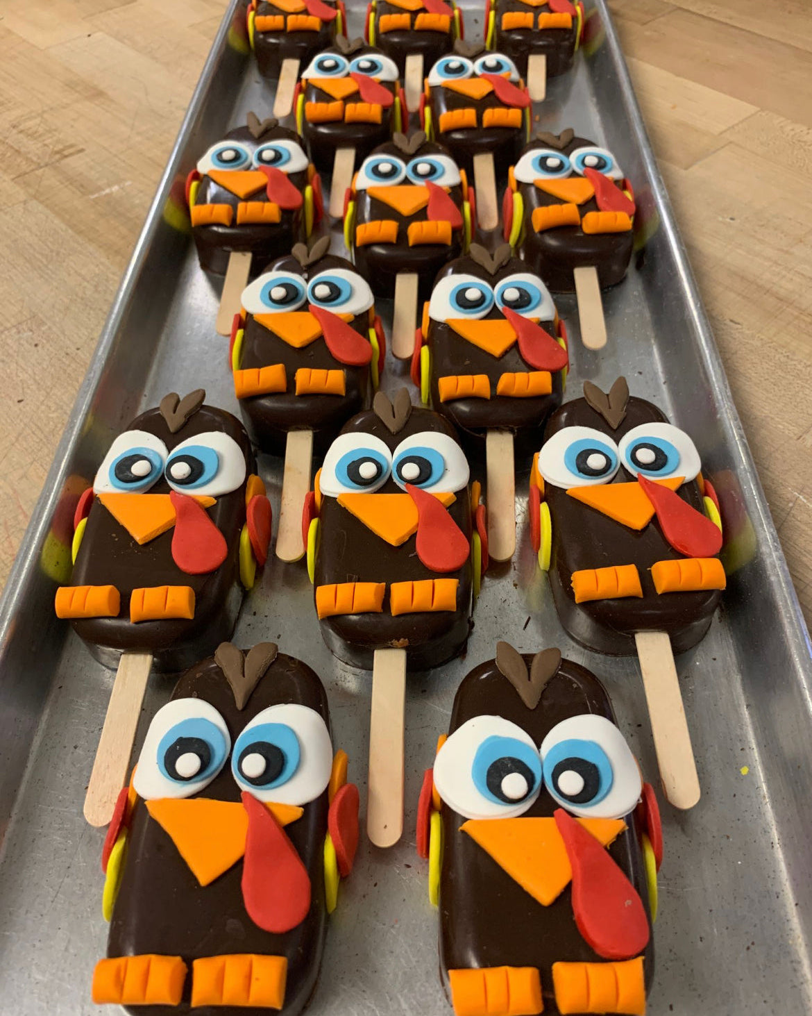 Thanksgiving Turkey Cake Popsicles