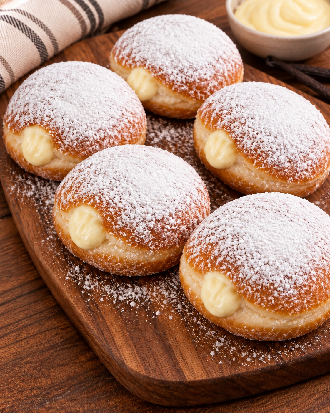 Lobster Tail Cream Filled Bomboloni