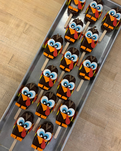 Thanksgiving Turkey Cake Popsicles