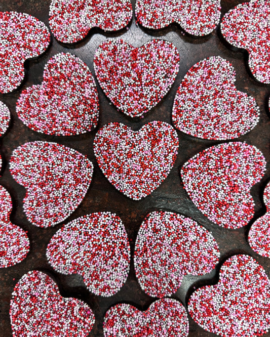 Chocolate Heart Nonpareils