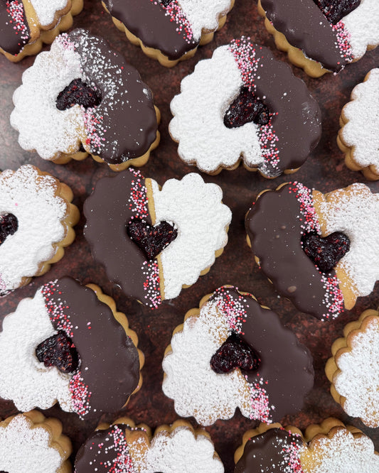 VDay Linzer Tarts