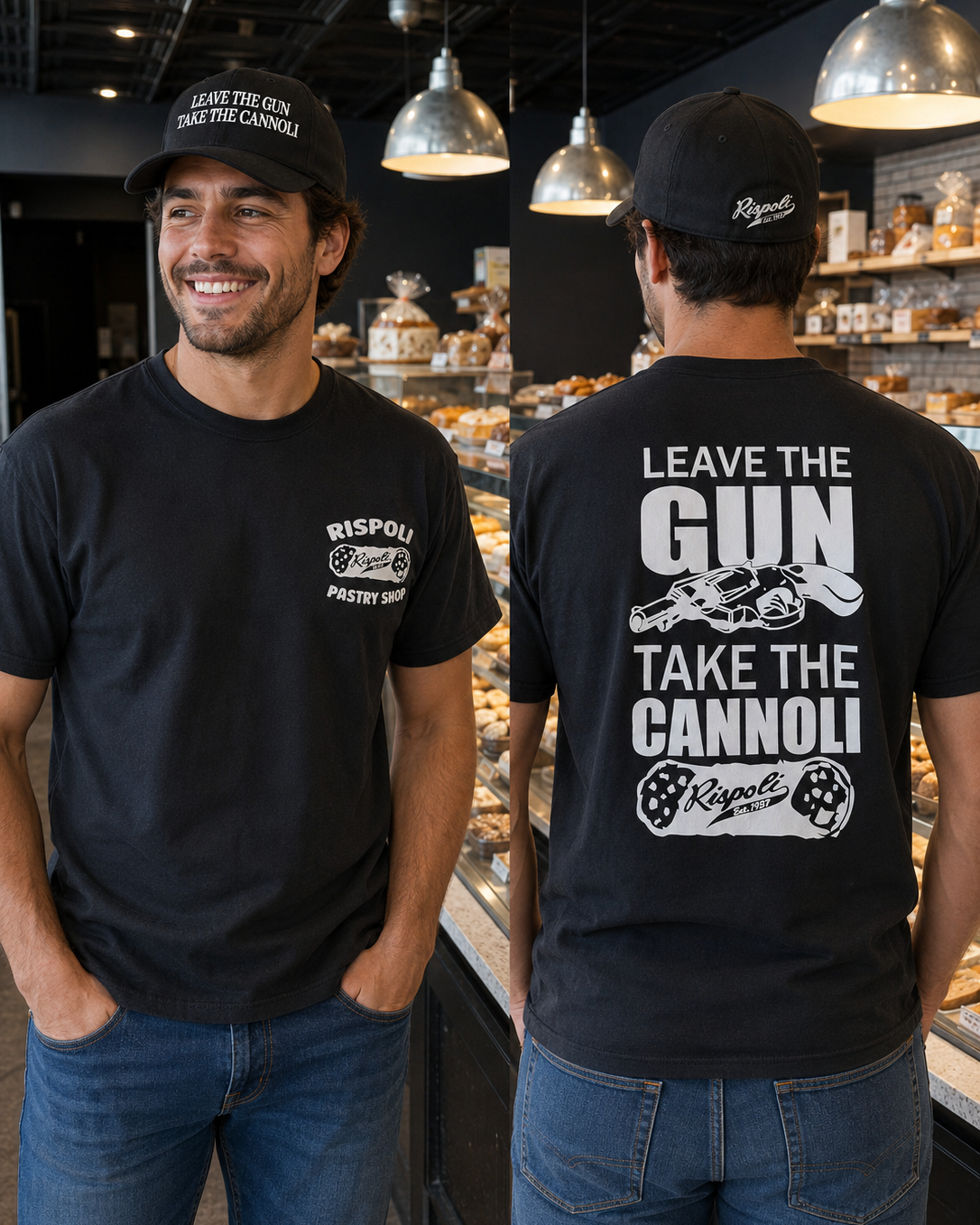 Leave the Gun, Take the Cannoli Black T-Shirt